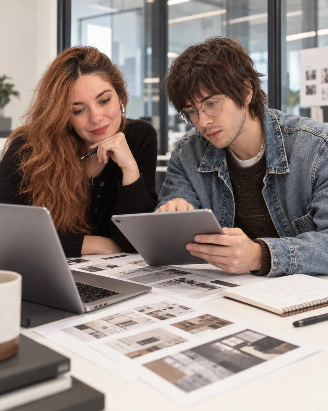 Equipo de Digie revisando propuestas de diseño