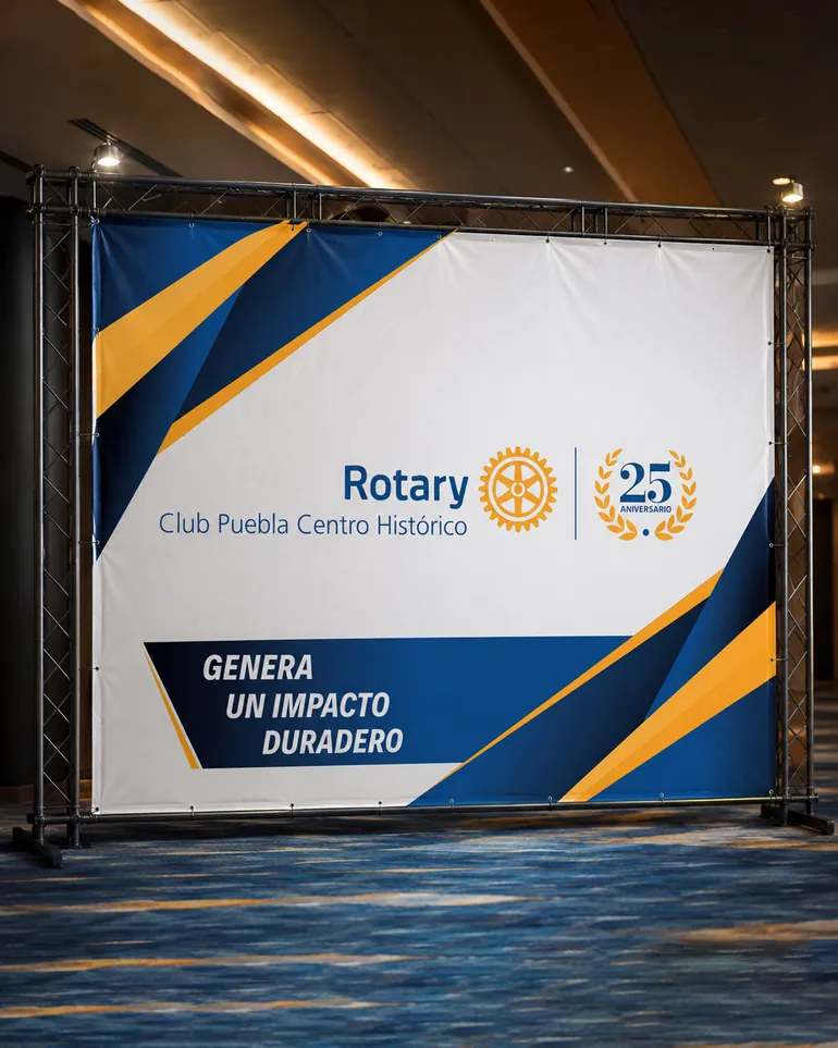 Backdrop de evento para Rotary Club Puebla