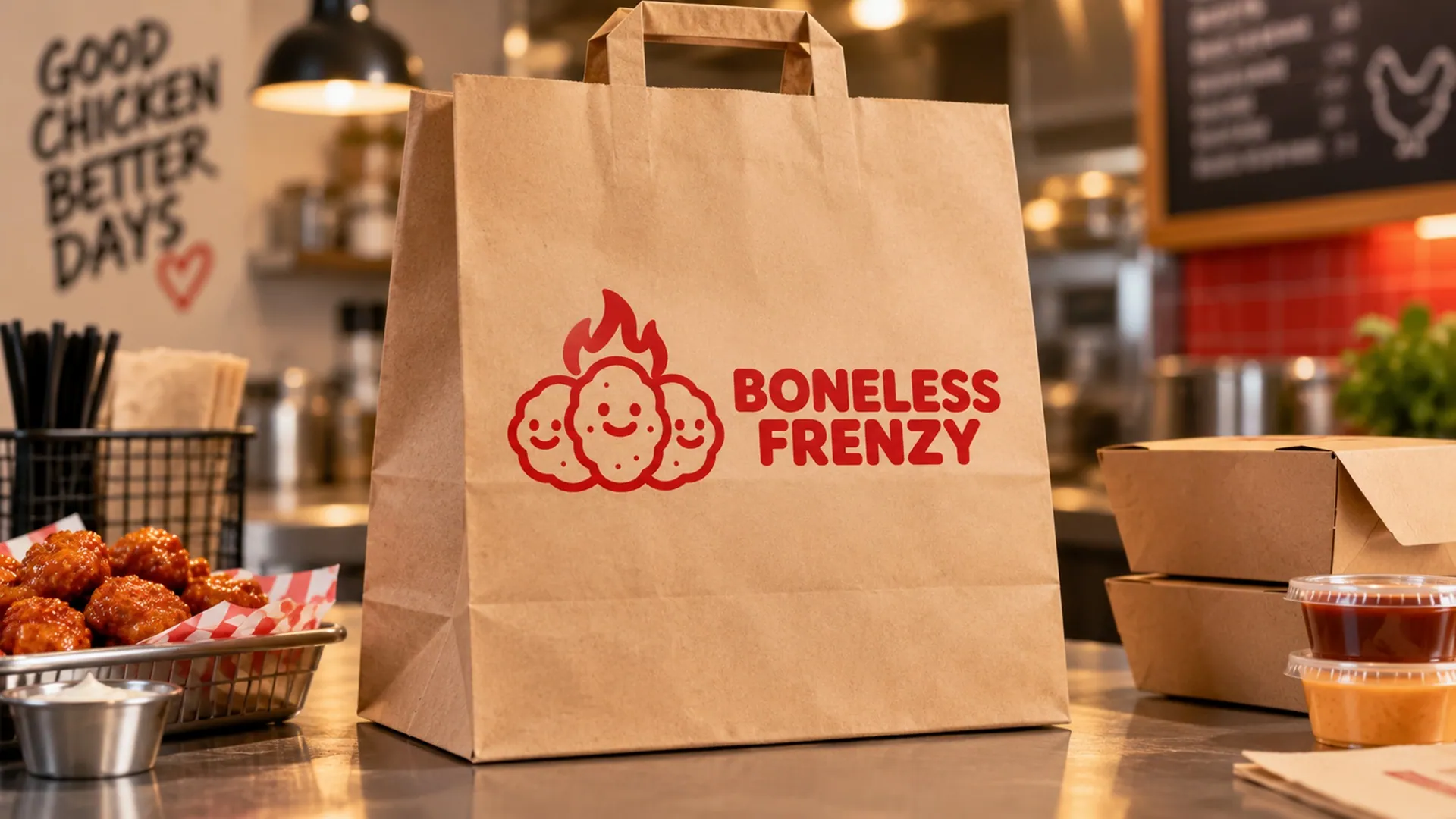 Proyecto de branding Boneless Frenzy