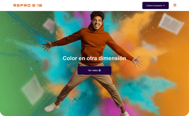 Sitio web de Repro 3-16 diseñado por Digie